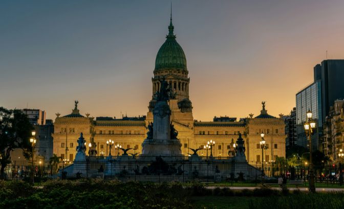 Congressional plaza in Buenos Aires